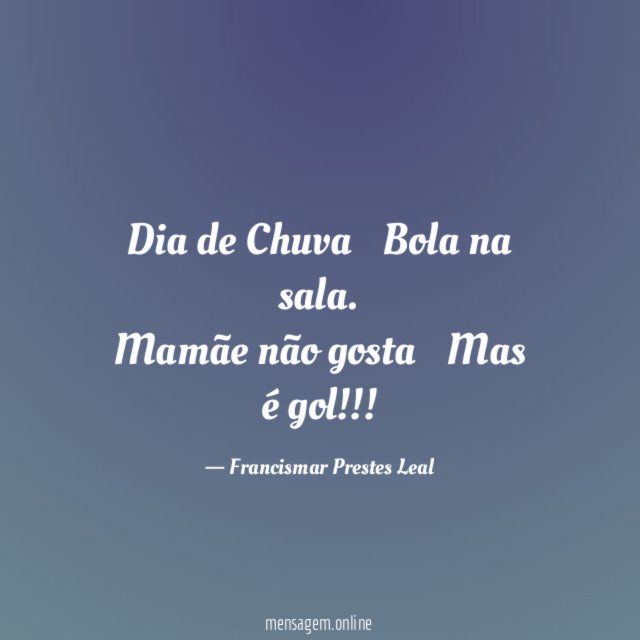 Dia de Chuva…