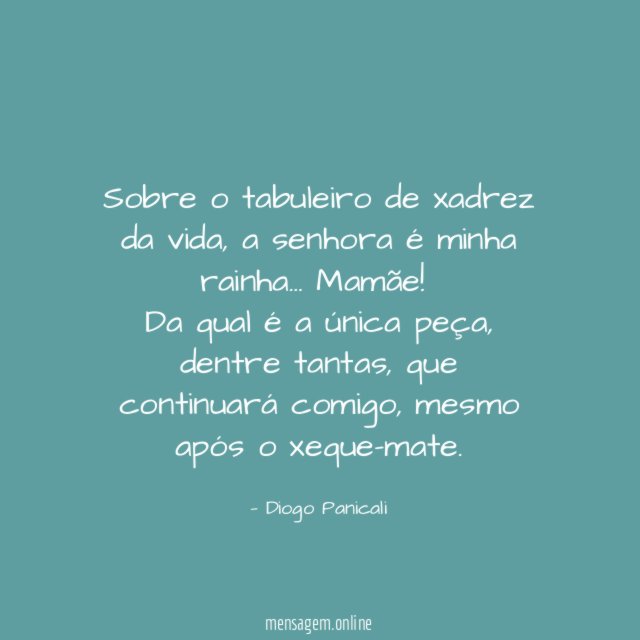 Sobre o tabuleiro de xadrez da vida