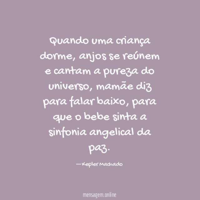 Quando uma criança dorme