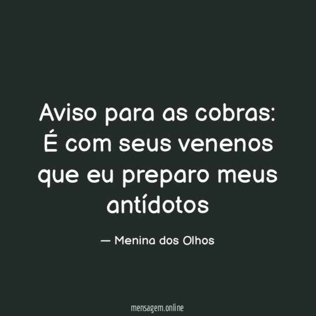 Aviso para as cobras