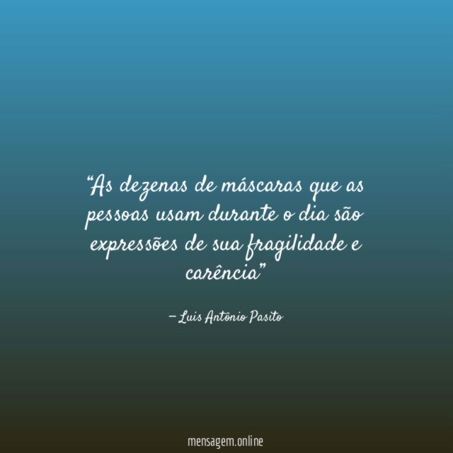 As dezenas de máscaras que as pessoas usam