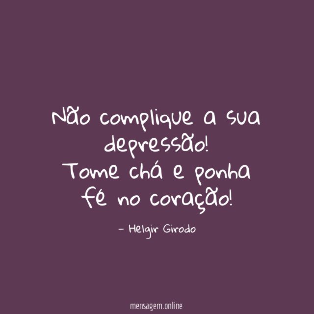 Não complique a sua depressão