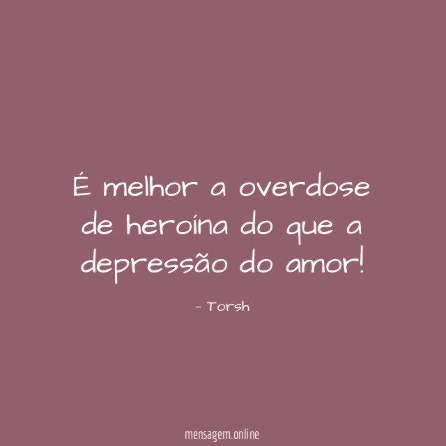 É melhor a overdose de heroína do que