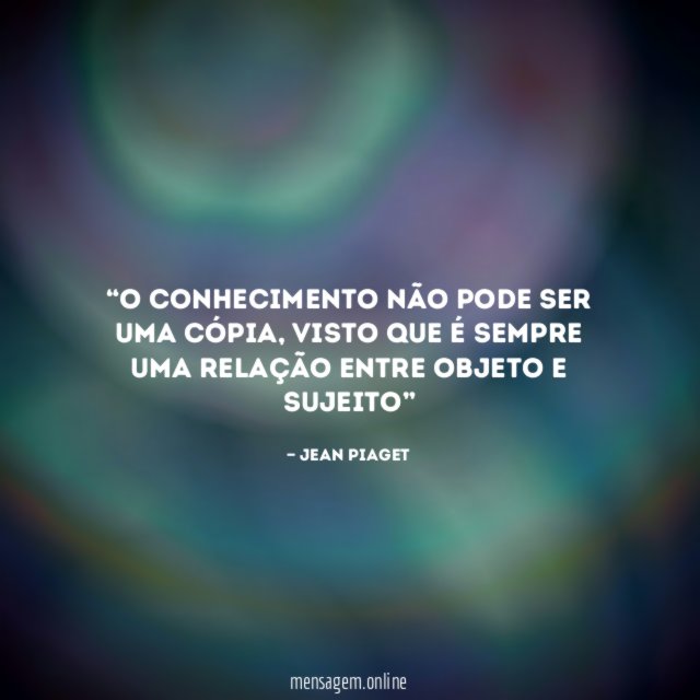 O conhecimento não pode ser uma cópia