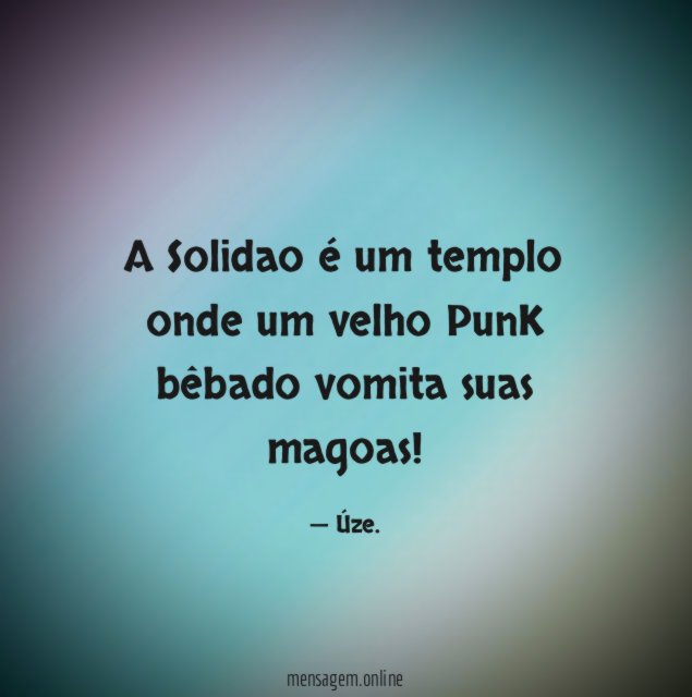 A Solidao é um templo onde um velho