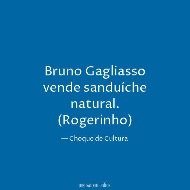 Bruno Gagliasso vende sanduíche natural