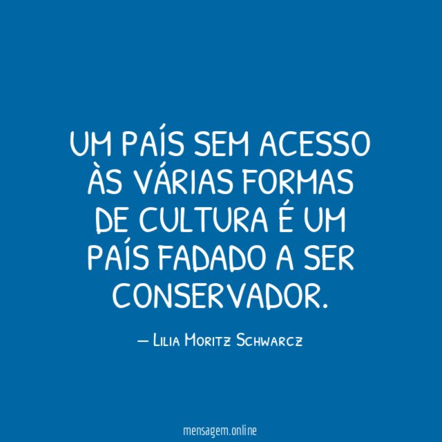 Um país sem acesso às várias formas de