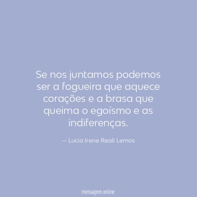 Se nos juntamos podemos ser a fogueira que