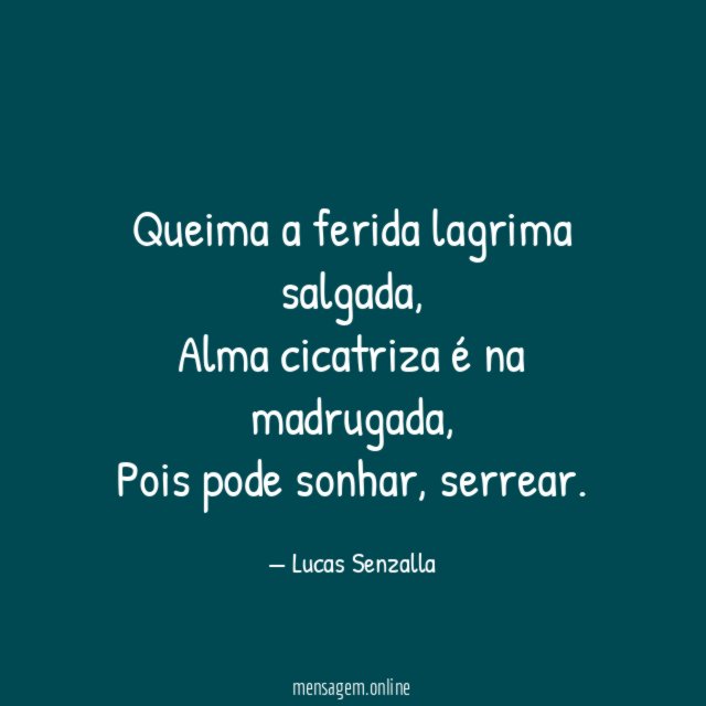 Queima a ferida lagrima salgada