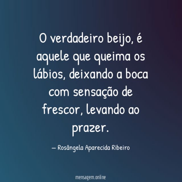O verdadeiro beijo