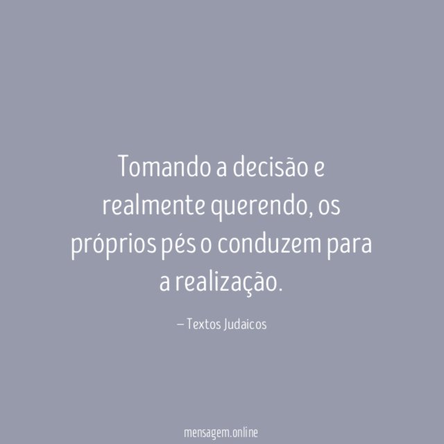 Tomando a decisão e realmente querendo