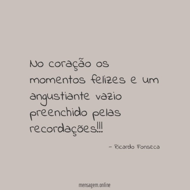 No coração os momentos felizes e um angustiante