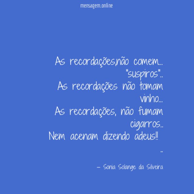 As recordações
