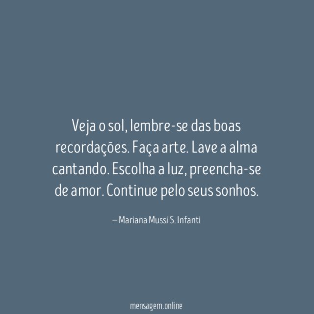 Veja o sol