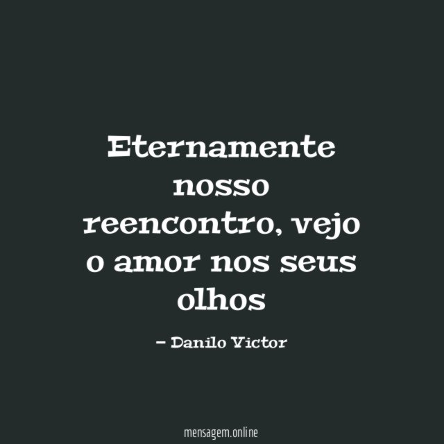 Eternamente nosso reencontro