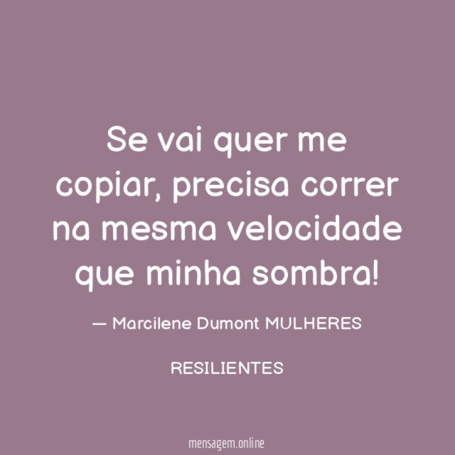 Se vai quer me copiar