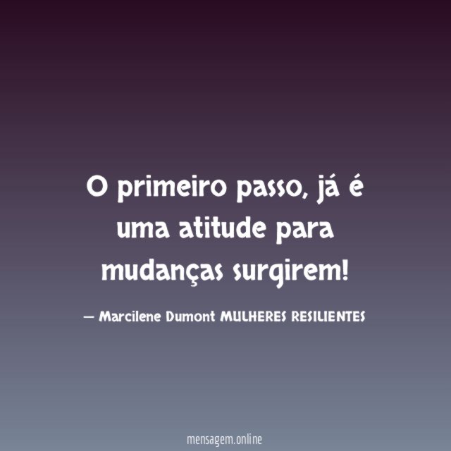 O primeiro passo