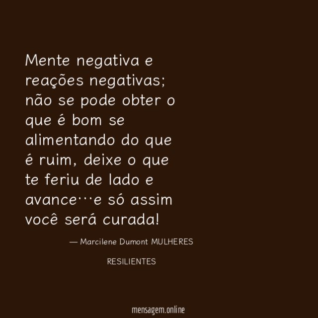 Mente negativa e reações negativas