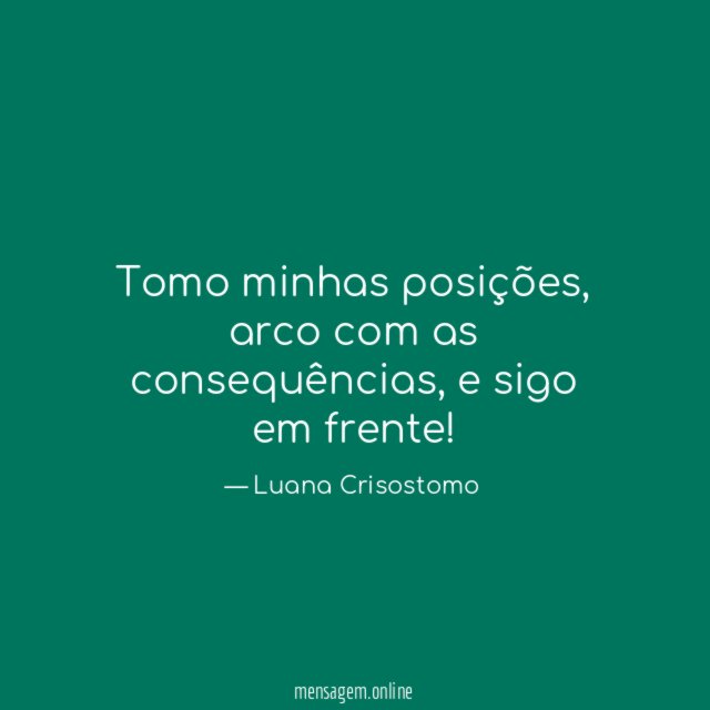 Tomo minhas posições