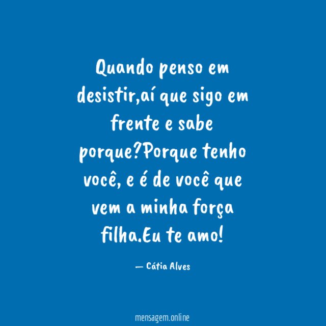 ??Quando penso em desistir
