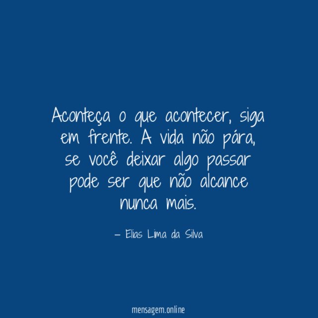 Aconteça o que acontecer