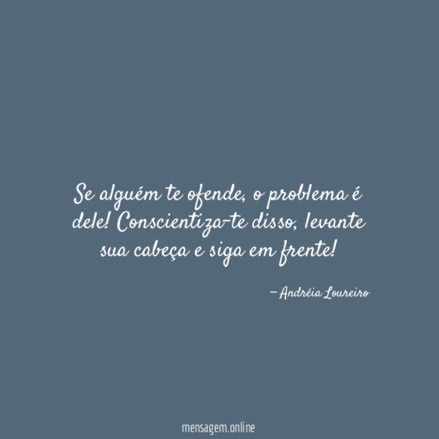 Se alguém te ofende