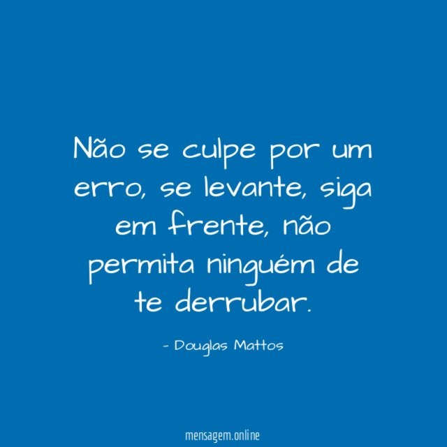 Não se culpe por um erro