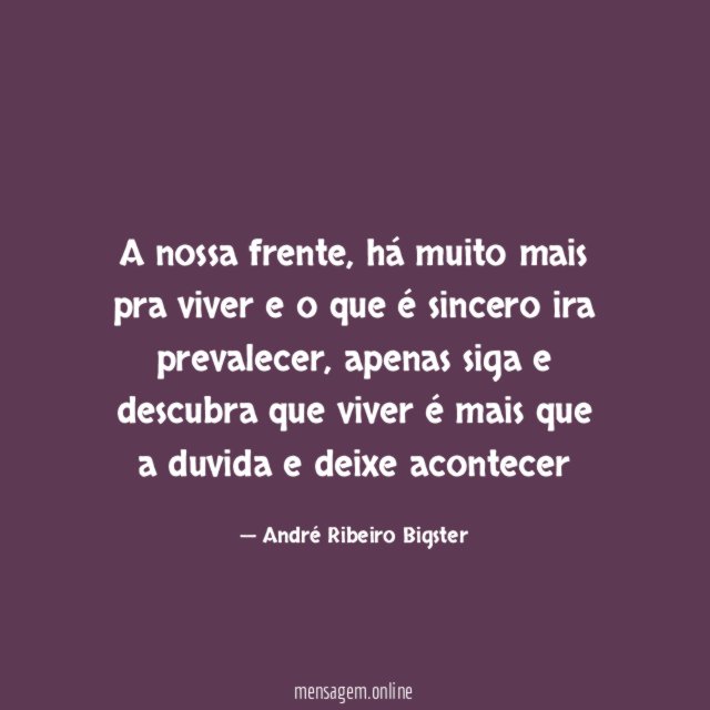 A nossa frente