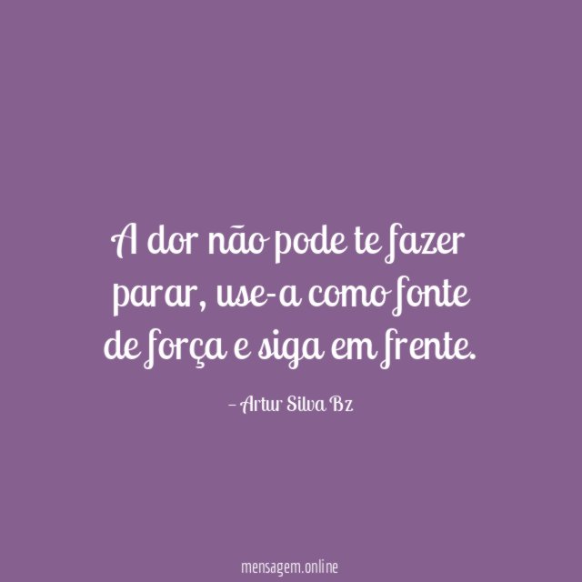 A dor não pode te fazer parar