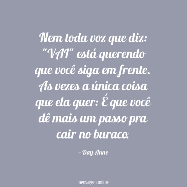 Nem toda voz que diz