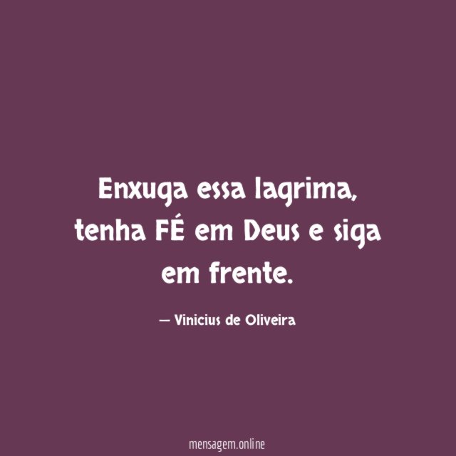 Enxuga essa lagrima