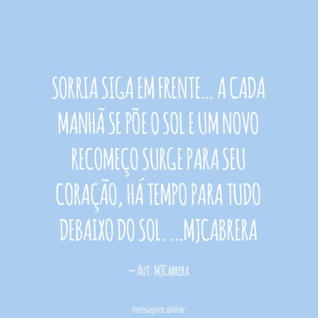 Sorria siga em frente