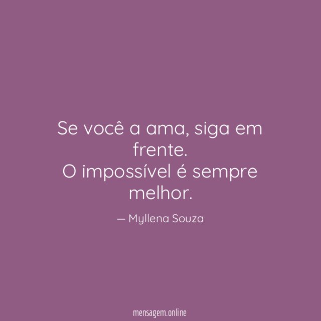 Se você a ama