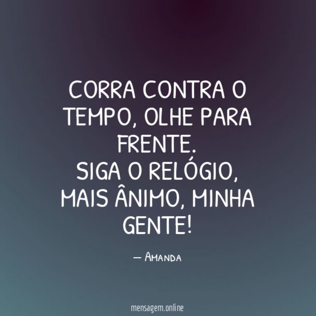 Corra contra o tempo