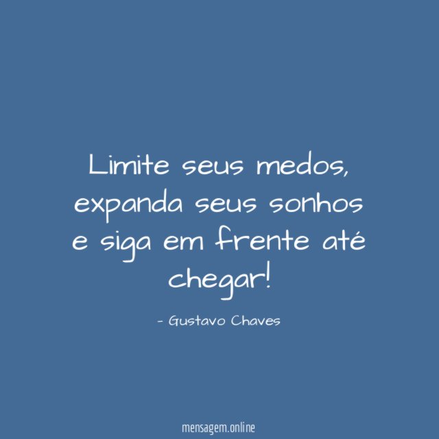 Limite seus medos