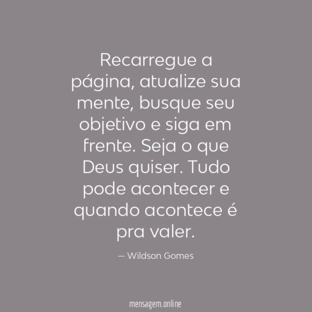 Recarregue a página