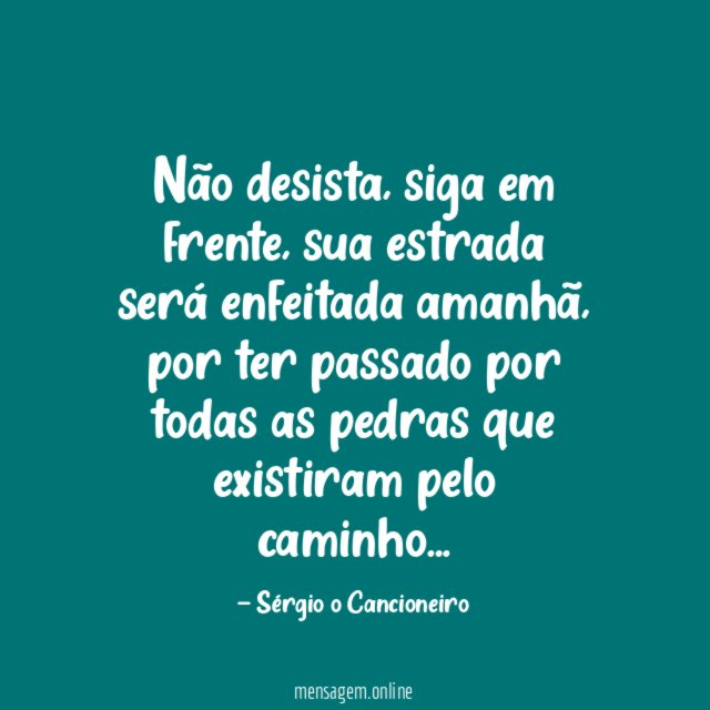 Não desista