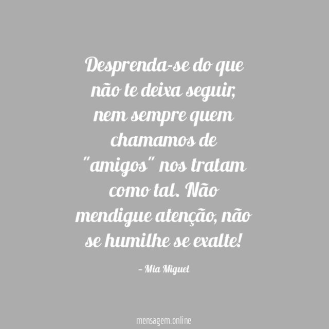Desprenda-se do que não te deixa seguir