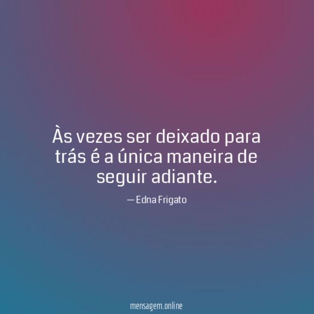 Às vezes ser deixado para trás é a