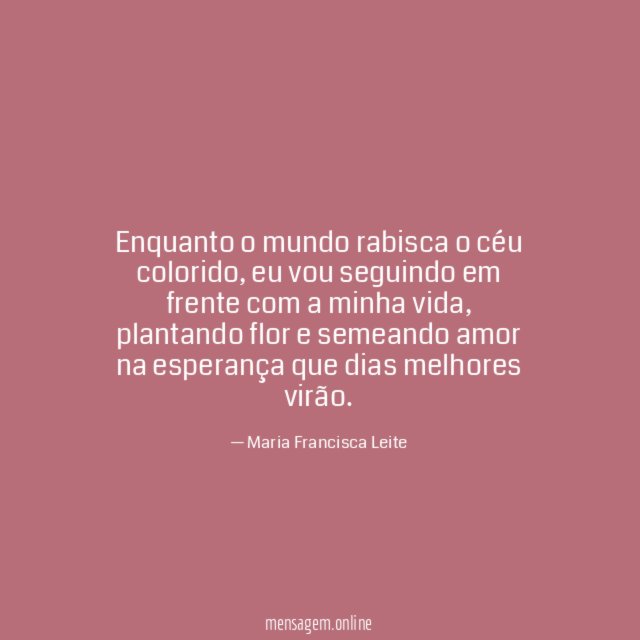 Enquanto o mundo rabisca o céu colorido