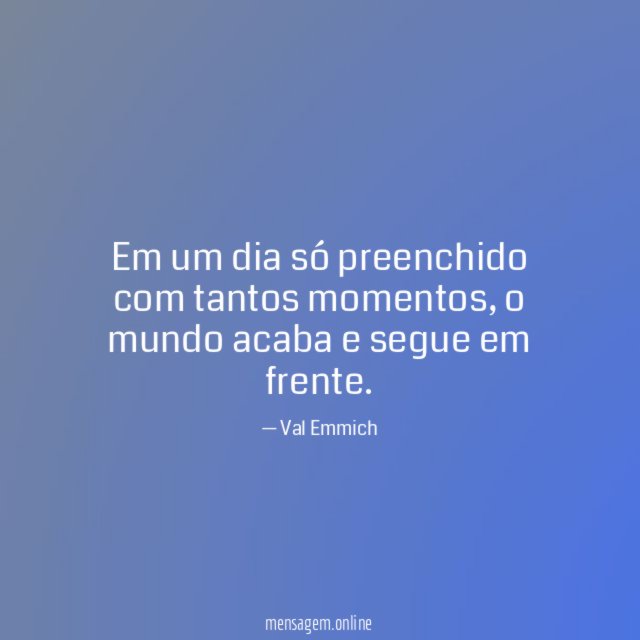 Em um dia só preenchido com tantos momentos