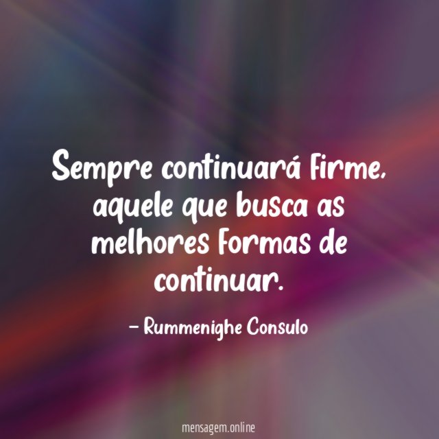 Sempre continuará firme