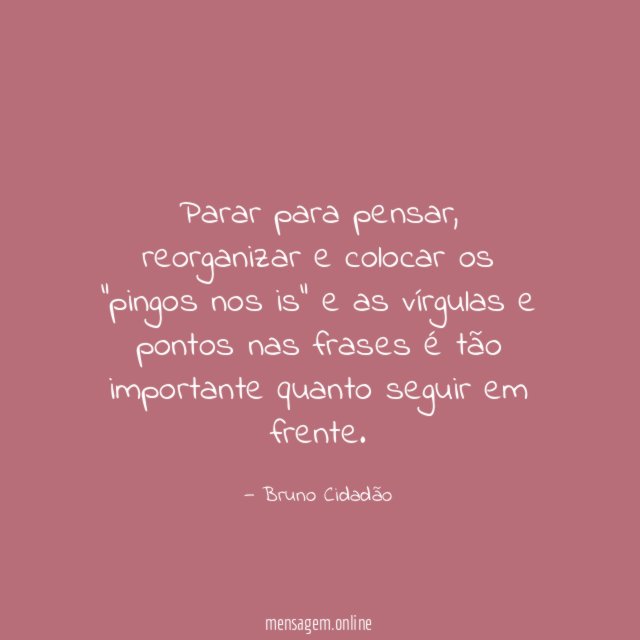 Parar para pensar