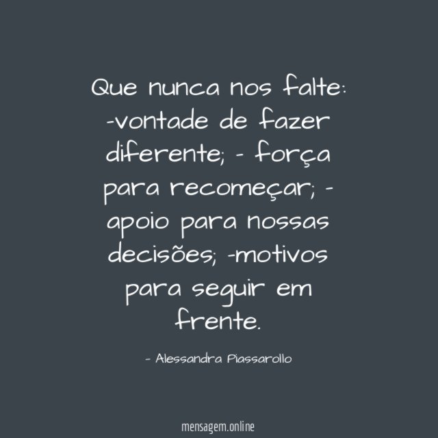 Que nunca nos falte