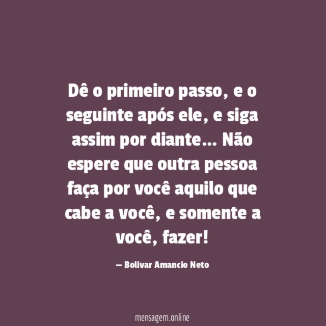 Dê o primeiro passo
