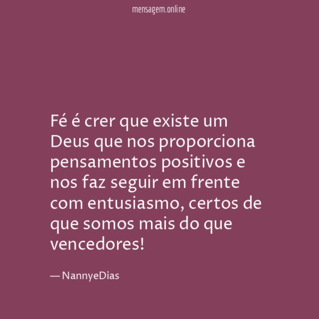 Fé é crer que existe um Deus que