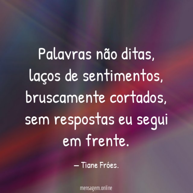 Palavras não ditas