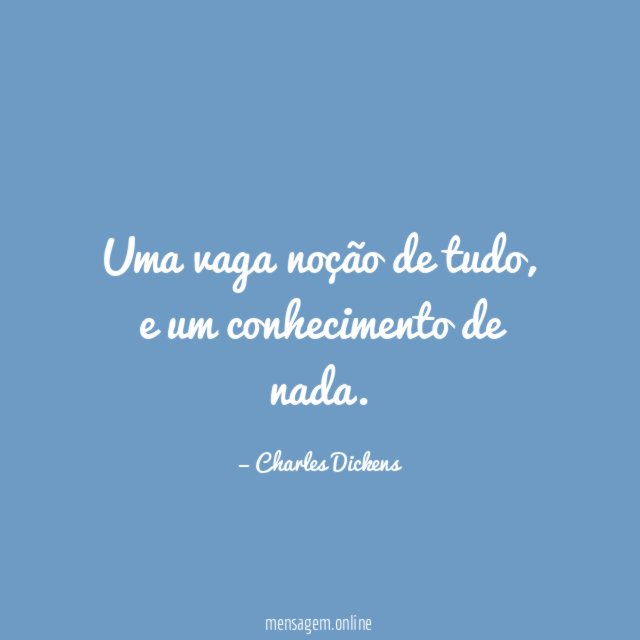 Uma vaga noção de tudo