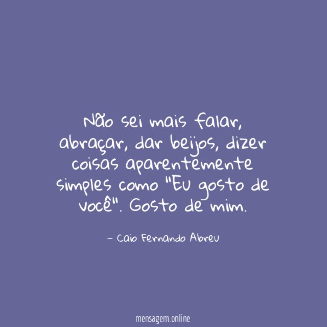 Não sei mais falar