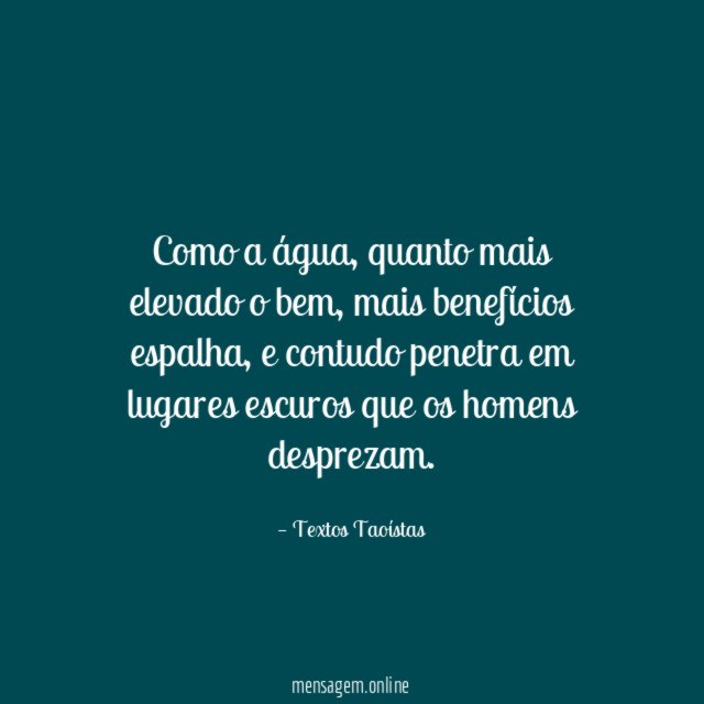 Como a água